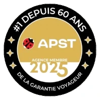 Logo APST, Association professionnelle de solidarité du tourisme, agence membre 2025 de la garantie voyageur