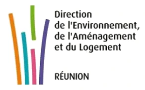Logo de la Direction de l'Environnement, de l'Aménagement et du Logement de La Réunion, service de l'État qui délivre la licence de transport intérieur