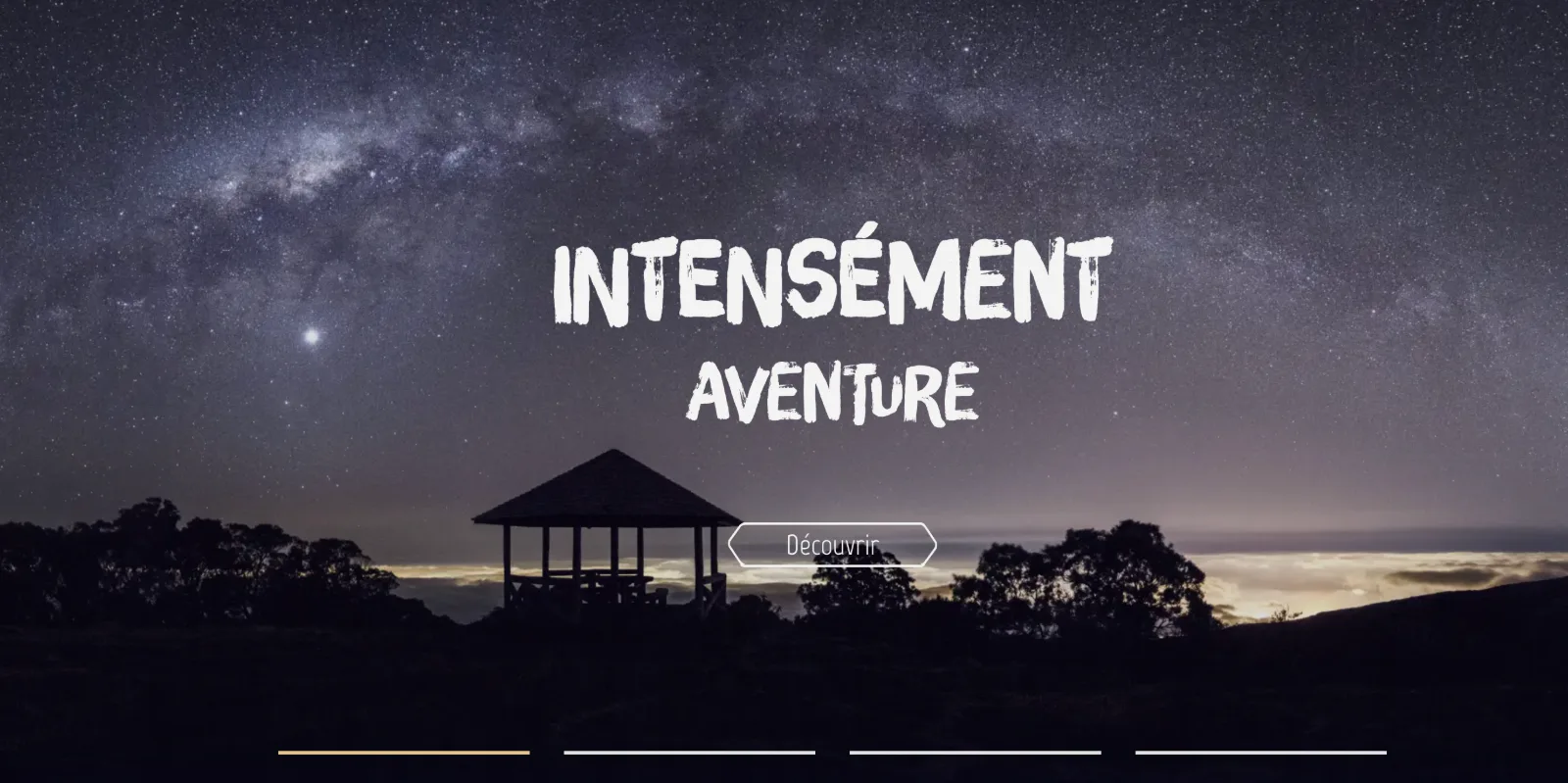 Campagne Intensément aventure : kiosque sous la Voie lactée dans les Hauts de La Réunion