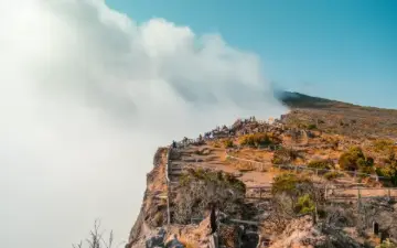 Belvédère du Pas de Bellecombe face au Piton de la Fournaise